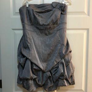 Gray strapless dress. Size 20
